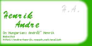 henrik andre business card